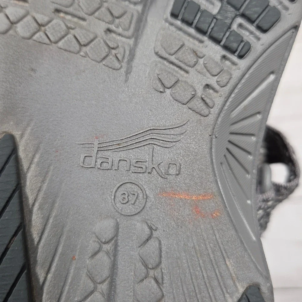 Dansko Rosette Sandals Womens 37‎ Grey Sporty Adjustable Strap Comfort Slides
